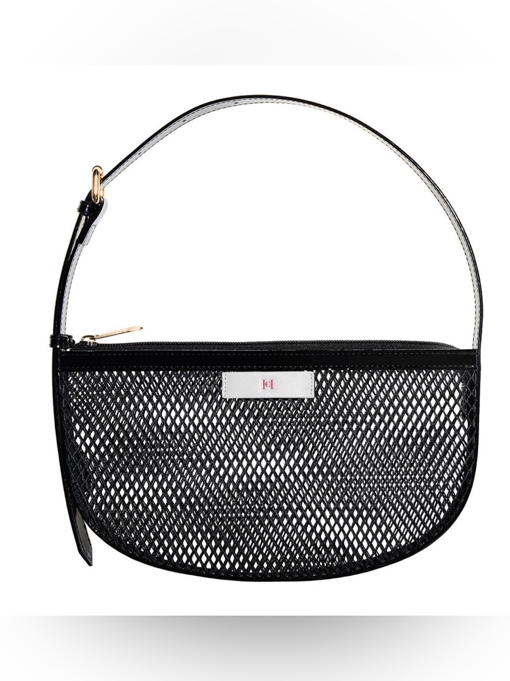 NEW! Black Mesh Shoulder Bag by Carolina Herrera